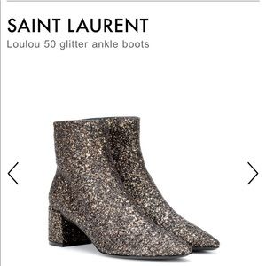 Saint Laurent Loulou 50 Glitter Boot 9 39 $1295